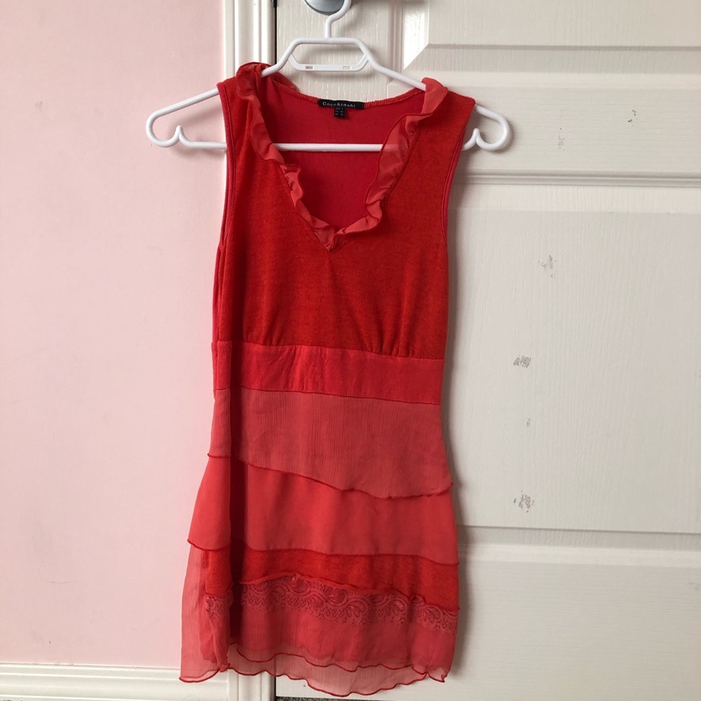 Coco & Tashi branded redish orange dress